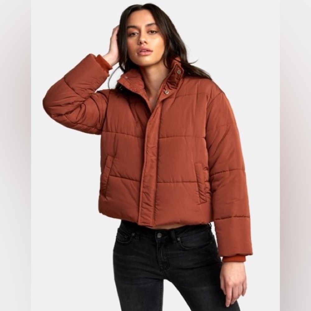 RVCA EEZEH PUFFER CROPPED JACKET